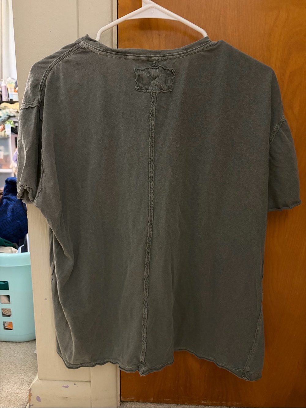 EUC We The Free Nina Short Sleeve Tee, Olive Leaves Green, Size Small - Picture 7 of 8